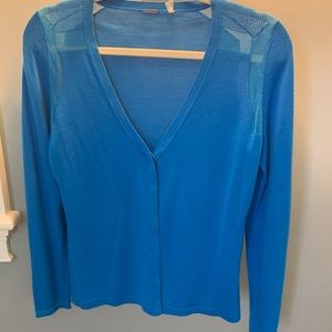 Elie Tahari Blue Cardigan Sweater